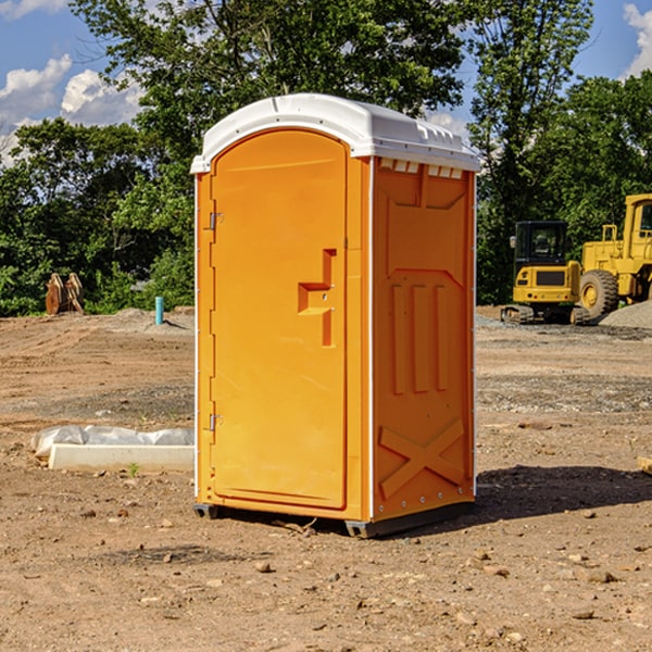 how often are the porta potties cleaned and serviced during a rental period in Lucas County IA